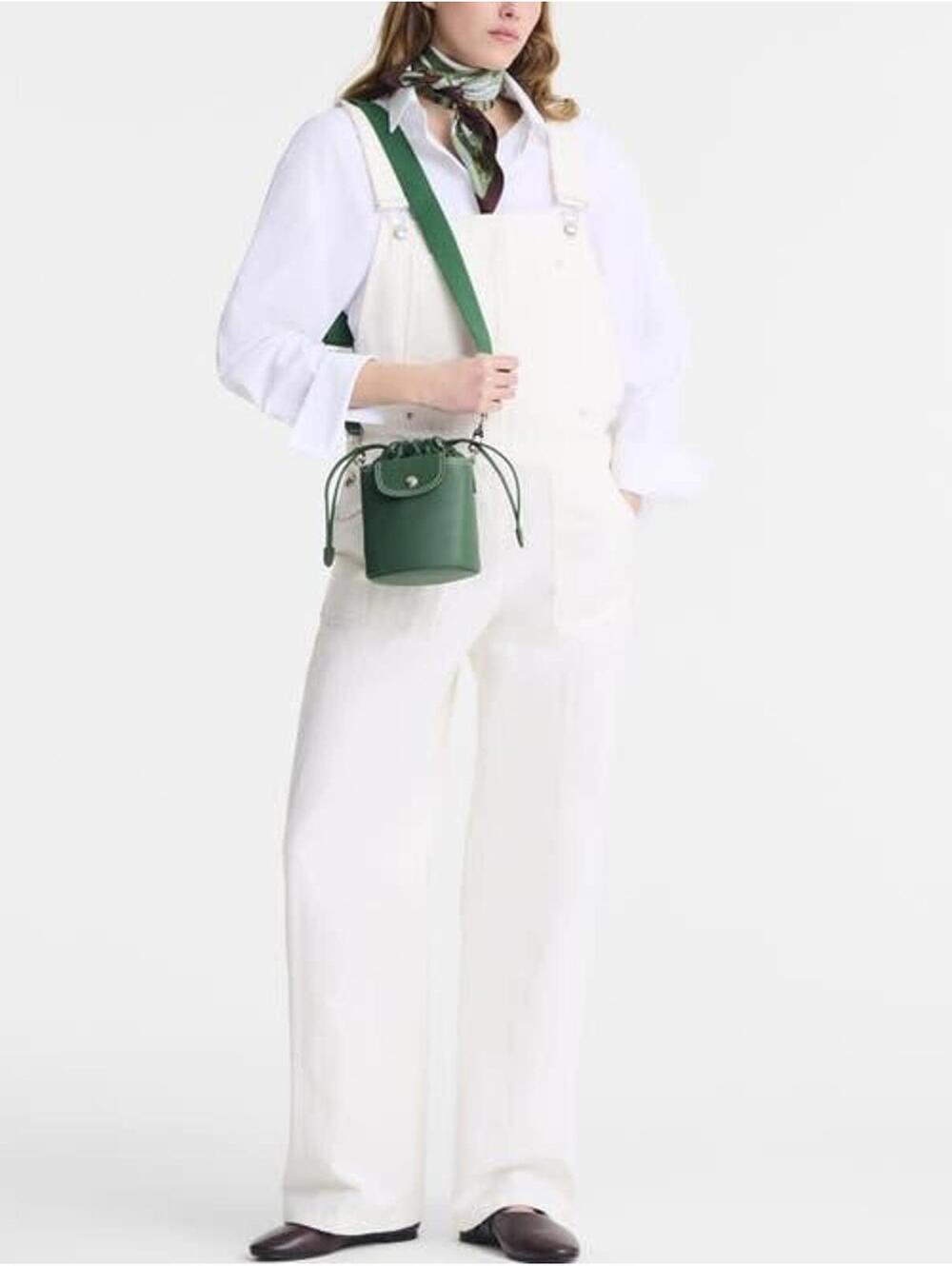 Longchamp Le Pliage Xtra XS Bucket Bag NWOT British Green Leather